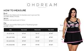 Ohdream Womens Plus Size Swimsuit 2 Piece V Neck Floral Print Swimdress Tummy Control Bottom Slim A Line Bathing Suit