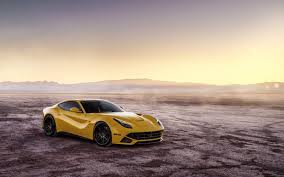 Ferrari F12berlinetta Side View Sunset Landscape Cool Sports Cars Ferrari F12berlinetta Sports Cars Ferrari