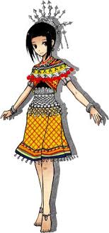 Wanita orang ulu banyak menggunakan manik dan labuci sebagai penyeri pakaian. Pakaian Tradisional Orang Iban Cartoon Cute766