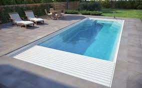 Up to 5 yr warranty, uv resistant, mold & mildew resistant Automatic Pool Cover System Luxe Covers Outdoor And Indoor Swimming Pool Integrated System Covering Luxe Covers Mounted At The Swimming Pools Pool Cover Pool