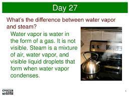 Day 27 What S The Difference Between Water Vapor And Steam Ppt Download