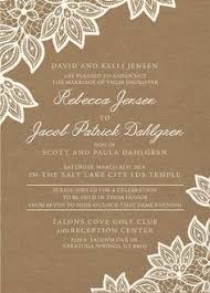 If dinner is a potluck, you should mention it on the invite so people know what they're getting into. Lds Wedding Invitation Wording Google Search Lds Wedding Invitations Mormon Wedding Invitations Sample Wedding Invitation Wording