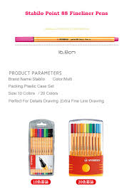 Us 23 19 15 Off Stabilo 88 Colored Fiber Pens Drawing Pen School Stationery Office Supplies Colored Art Marker Pen 0 4mm Gel Pens Fineliner Set In