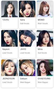 The group is composed of nine members: Twice Members Faces Twice íŠ¸ì™€ì´ìŠ¤ ã…¤ Amino