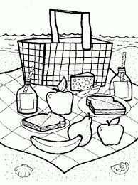 Picnic Basket Coloring Page Fun Family Crafts Picnic Theme Crafts Kids Picnic Picnic Basket Crafts