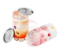 350ml Clear Plastic Cylinder / Beverage Juice Pet Bottle Jar ...