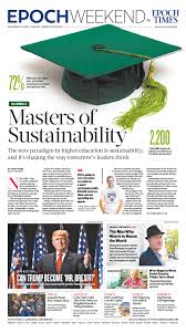 Masters Of Sustainability Epoch Times Newspaper Editorialdesign With Images Newspaper Design Newspaper Layout Front Page Design