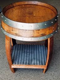 Wine Barrel Side Table Etsy In 2020 Wine Barrel Furniture Wine Barrel End Table Whiskey Barrel Table