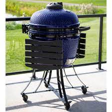 Louisiana Grills 24 60 Cm Ceramic Kamado Charcoal Barbecue In Blue Cover Costco Uk