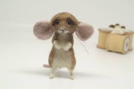 Brown Mouse Needle Felted Poseable Doll House Figure By Etsy Felt Animals Wool Animals Pet Mice
