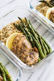 Garlic Herb Chicken And Asparagus Meal Prep Get Inspired Everyday Recipe Asparagus Recipe Asparagus Recipes Healthy Garlic Herb Chicken