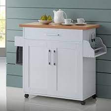 Features rubber wood worktop with white cabinets this rolling trolley cart can blend seamlessly in any contemporary kitchen adds a stylish flair to any home. 28 Best Kitchen Island Cart On Wheels Ideas Kitchen Island Cart Kitchen Cart Island Cart