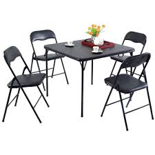 Apontus Hw51665 Master 5 Piece Sleek Black Folding Card Table And Chair Set For Great Deals Visit Http Card Table And Chairs Table And Chair Sets Chair Set