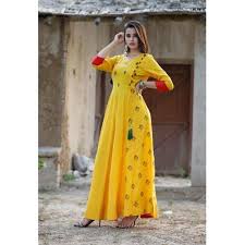 Please subscribe my channel and hit the bell icon and comment on my channel about my videos. Designer Kurti Yellow Rayon Anarkali Kurti Manufacturer From Jaipur