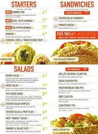 Zoes Kitchen Menu Pdf Zoes Kitchen Hummus Chicken Salad Pesto Hummus