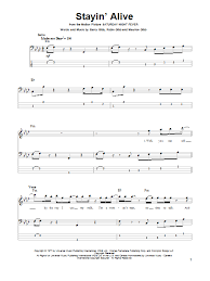 Stayin Alive By Bee Gees Bass Tab Guitar Instructor Bass Tabs Bass Guitar Quotes Guitar Quotes