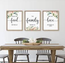 Set Of 3 Bless The Food Before Us Prints Dining Room Decor Etsy In 2021 Dining Room Wall Art Sitting Room Decor Dinning Room Wall Decor