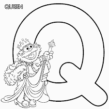A elmo b big bird . pinterest. Sesame Street Coloring Pages Tv Film Abc Letter Q Queen Zoe 2020 07337 Coloring4free Coloring4free Com