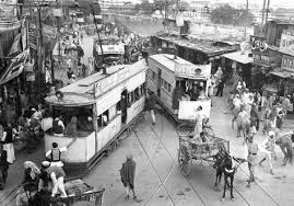 A rare early 19th century photograph of Chandni Chowk, when tram used to  run over there. | Delhi monuments, History of india, Delhi city