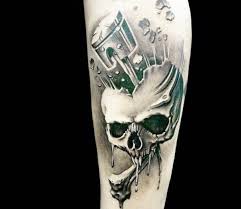 Hence the term conquering one's own demon.. Skull With Piston Tattoo By Demon Tattoo Post 4432