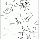 Kot w butach dla dzieci i dorosłych do druku za darmo oraz do pobrania w pliku pdf, jpg, format a4. Kolorowanka Kot W Butach Style