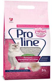 Pro Line Bebek Pudrasi Kokulu Bentonit Kedi Kumu 5 Lt