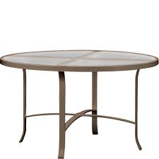 Vcuteka patio side table accent table small outdoor mosaic coffee table glass round table for patio porch balcony back yard. Tropitone 4248 Acrylic And Glass Tables 48 Inch Round Dining Table Discount Furniture At Hickory Park Furniture Galleries