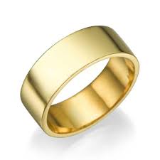 Sale ends in 1 day 23 hours. Yellow Gold Men S Wedding Ring 6 4mm Flat Design Shiree Odiz