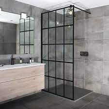 Drench Frame Shower Screens With Matt Black Frame Room H2o Framed Shower Black Shower Tray Ensuite Shower Room