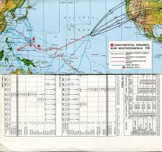 Continental Airlines Air Micronesia 1976 Route Map Route Map Continental Airlines Route