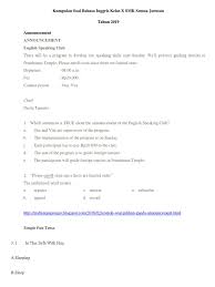 Ppt memahami soal un bahasa inggris 2017 sherly pramesti. Soal Uts Kelas X