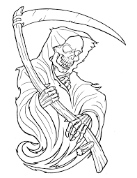Jason Sorrell Coloring Book For Adults Etsy Grim Reaper Tattoo Tattoo Stencil Outline Reaper Tattoo