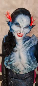 Artist Abigail Farmer ( @mahilanidesigns ) transforms Model Natomah Robbins  ( @natomah.creates ) into a siren inspired creature in Special Effects!  #CinemaMakeupSchool #CMS #specialeffects #sfx #sfxmakeup #siren #mermaid  #effectsmakeup #makeupschool ...