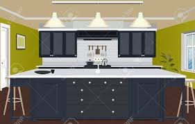 These and other pictures are absolutely free, so you can use them for any purpose, such as education or entertainment. Kitchen Interior Background With Furniture Design Of Modern Royalty Free Cliparts Vectors And Stock Illustration Image 100567237