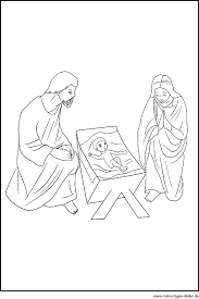 Ausmalbild Maria Josef Und Das Christkind
