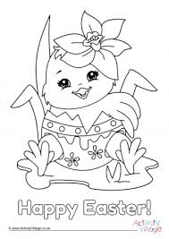There are also some printable coloring activities and crafts here like a word scramble, 3d easter egg, and easter baskets you can cut out and put together. Easter Colouring Pages