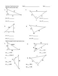 Solve for a side in right triangles practice (khan academy). Geometry Trig Ratios Solve Right Triangles Worksheets Teaching Resources Tpt