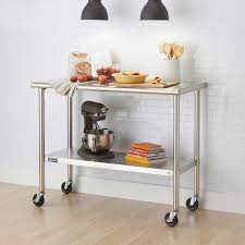 Kitchen & dining room tables>. Trinity Stainless Steel Prep Table Costco