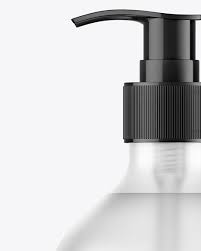 Download Clear Frosted Liquid Soap Bottle With Pump Mockup In Bottle Mockups On Yellow Images Object Mockups PSD Mockup Templates
