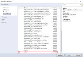 Microsoft Office Core Reference Missing Stack Overflow