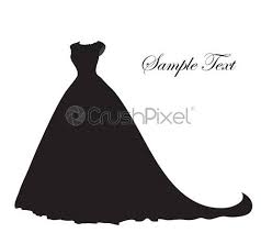 Hochzeitskleid Silhouette Banner Leere Vorlage Fur Text Weisser Stock Vektorgrafi Crushpixel