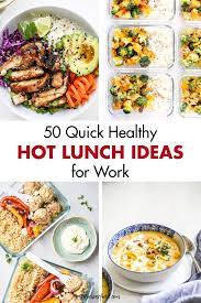 With over 50 homemade lunches to inspire you including cold sandwiches, salads and grain bowls and warm soups and burritos, there is something for everyone. 50 Quick Healthy Hot Lunch Ideas For Work Rose Clearfield