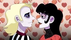 Beetlejuicing is when one user posts a comment or thread on reddit, and another user with a username relevant to that parent comment or thread responds. Beetlejuice X Lydia Kiss Animation By Deadly Voo Beetlejuice Cartoon Beetlejuice Beetlejuice Fan Art