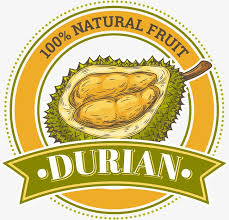 Macam model desain logo stiker cup : Durian Sticker Durian Food Art Photography Food Logo Design