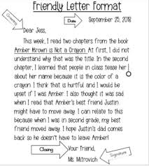Letter Format Friendly Letter