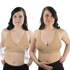 Ruminas Pump Nurse Racerback All In One Nursing Bra For Maternity Nursing With Built In Hands Free Pumping Bra