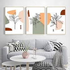 Leaf Line Art Scandi Print Plant Line Drawing Trio Art Prints Mid Century Poster Leaves Print Printa In 2020 Wall Art Living Room Living Room Art Printable Wall Art