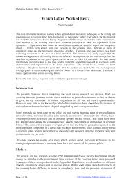 Pdf Which Letter Worked Best