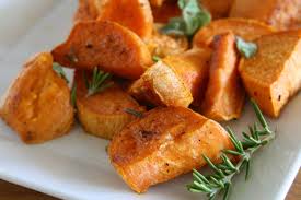 Laura Prepon S Herb Roasted Sweet Potato Home Fries Recipe Sweet Potato Home Fries Sweet Potato Recipes Food Recipes
