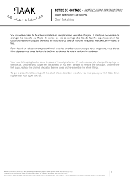 Cut publishing time in half. Assembly And Installation Instructions Of Your Parts I Baak